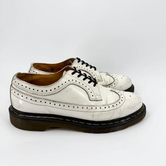 Dr. Martens White Genuine Leather 3989 Wingtip Brogue Shoes main image 5